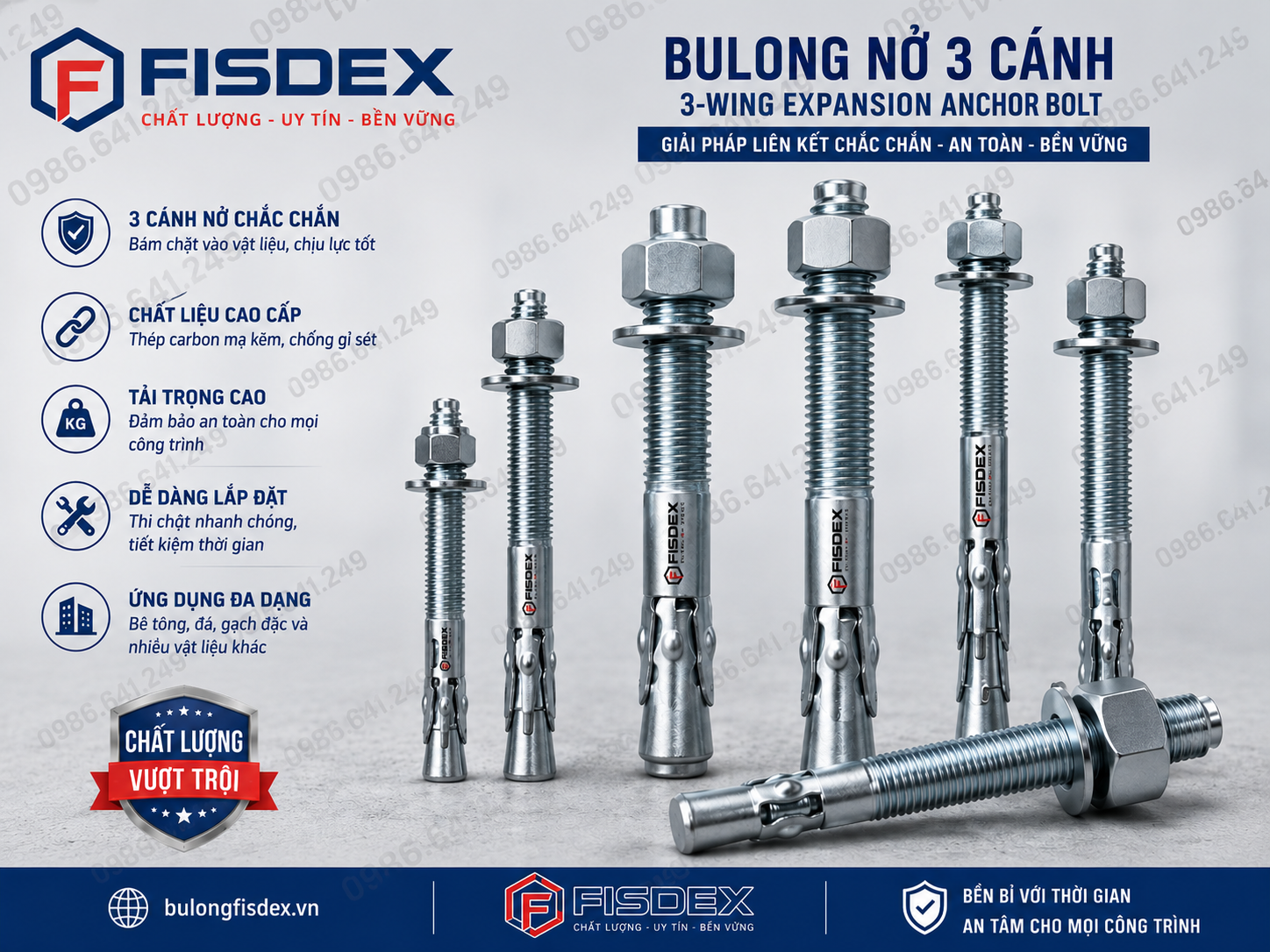 Bulong nở 3 cánh Fisdex