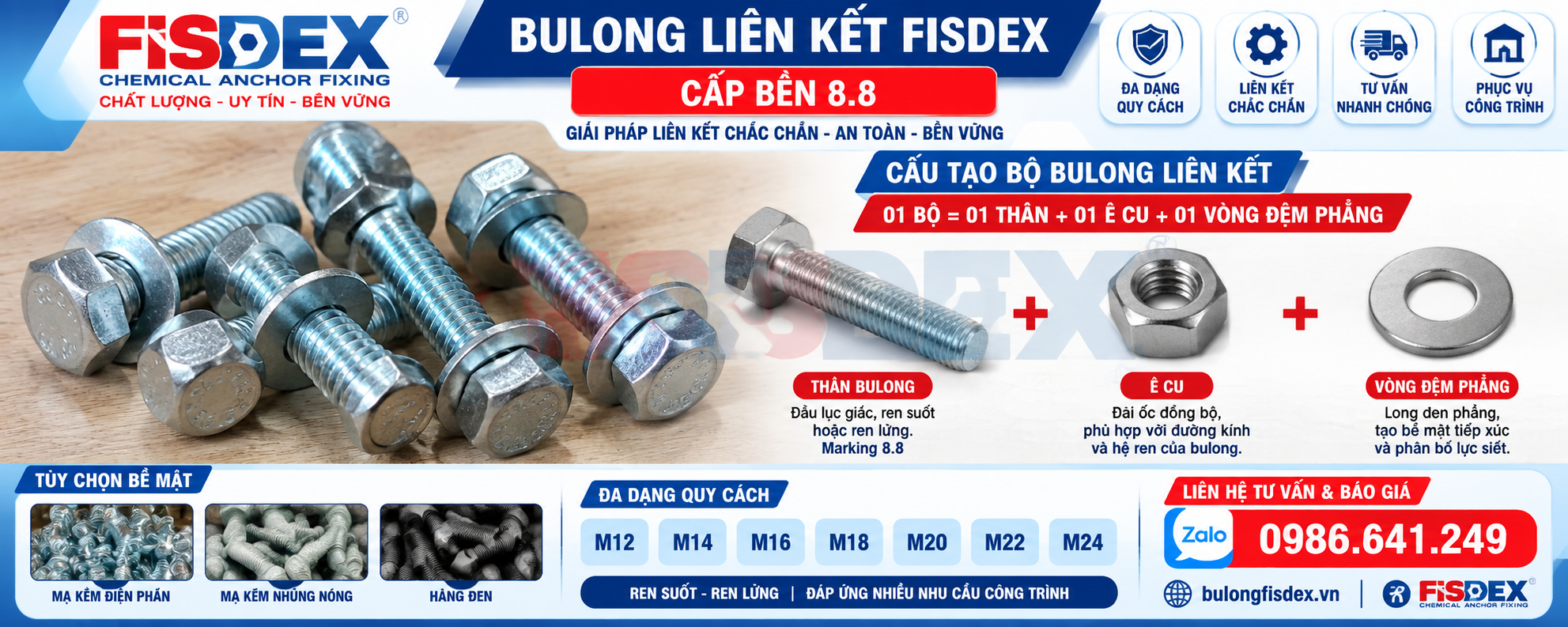 Cấu tạo bộ Bulong liên kết