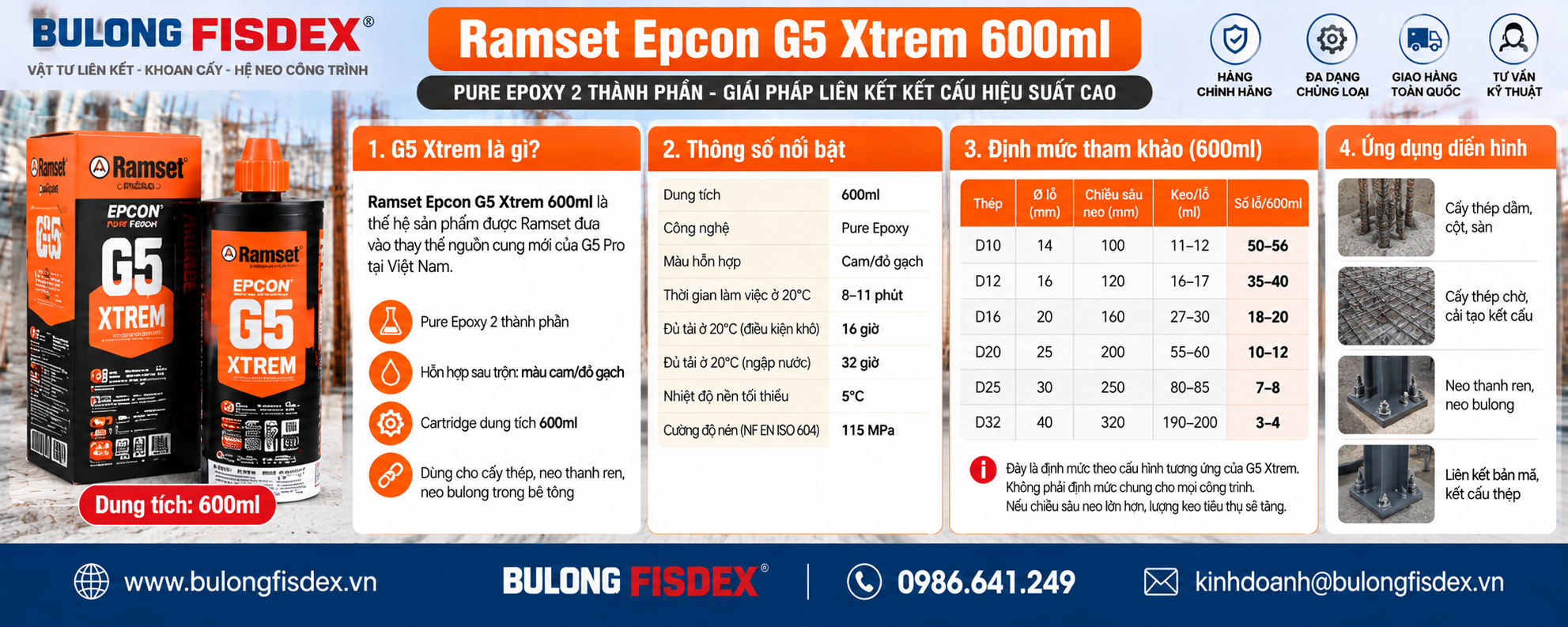 Ramset Epcon G5 Xtrem 600ml